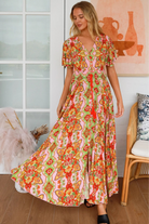 DREAMCATCHER | EVITA V-NECK MAXI DRESS | Bohemian Love Runway