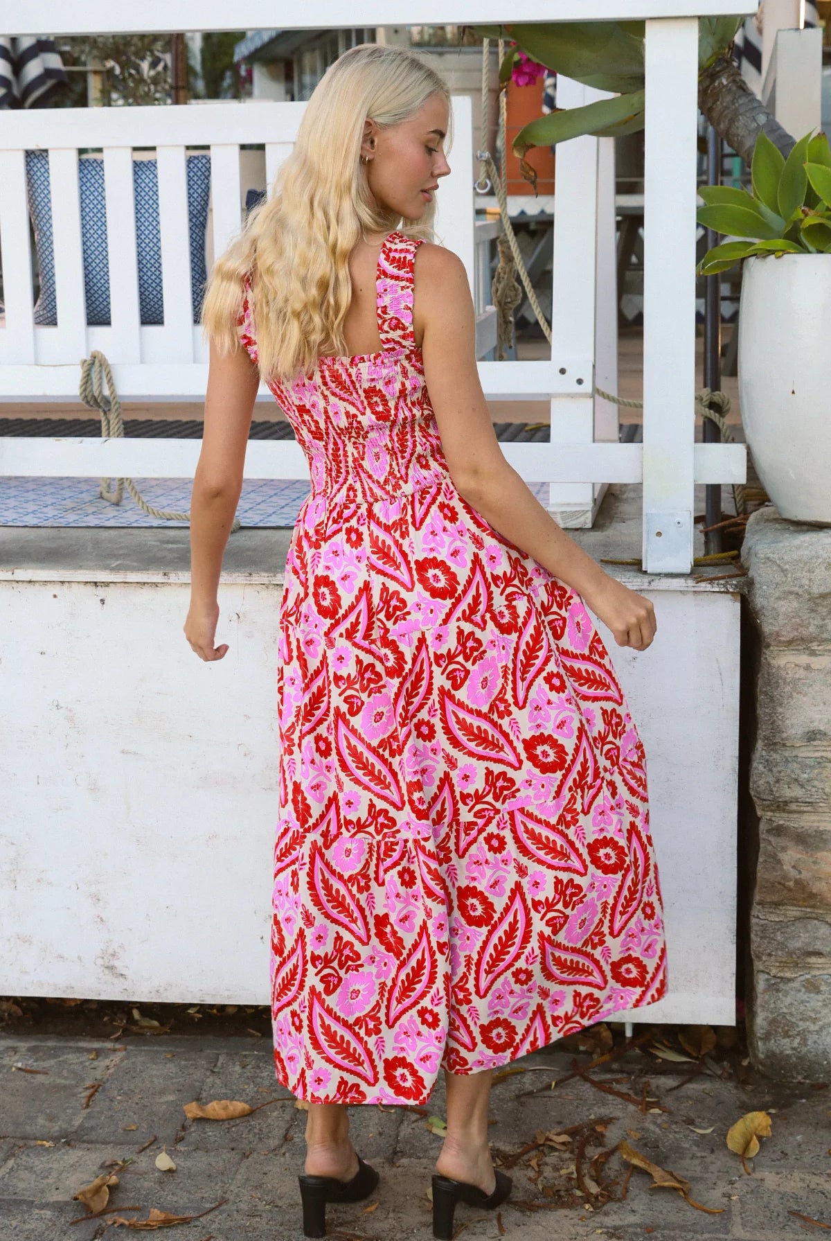 DREAMCATCHER | EVE MIDI DRESS LINEN/RAYON | Bohemian Love Runway