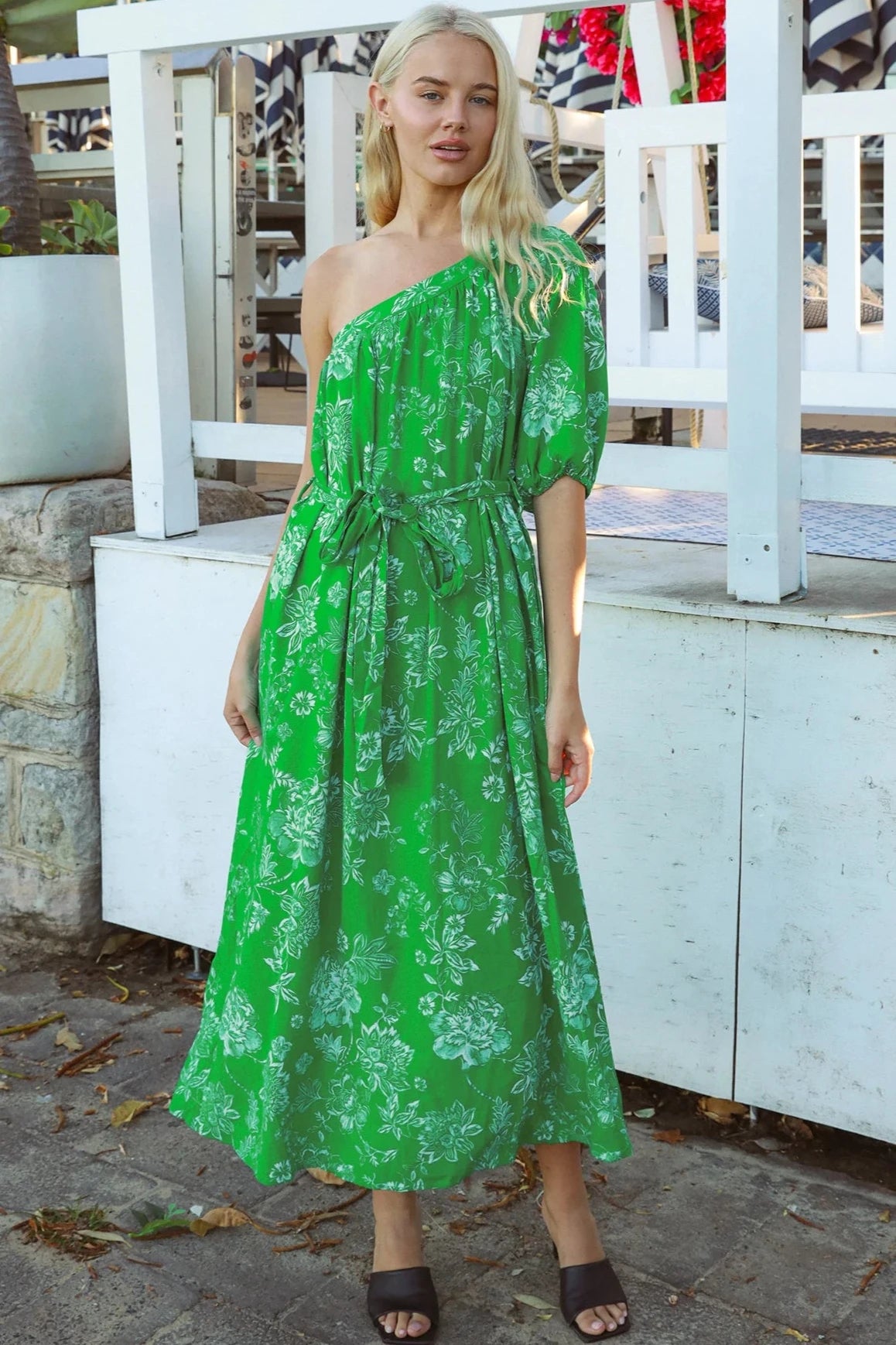 DREAMCATCHER | GRETA ASYMMETRICAL MAXI DRESS LINEN/RAYON | Bohemian Love Runway