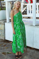 DREAMCATCHER | GRETA ASYMMETRICAL MAXI DRESS LINEN/RAYON | Bohemian Love Runway