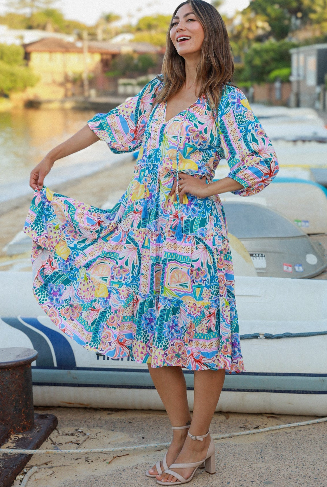 DREAMCATCHER | SIENNA HALF SLEEVE MIDI DRESS | Bohemian Love Runway