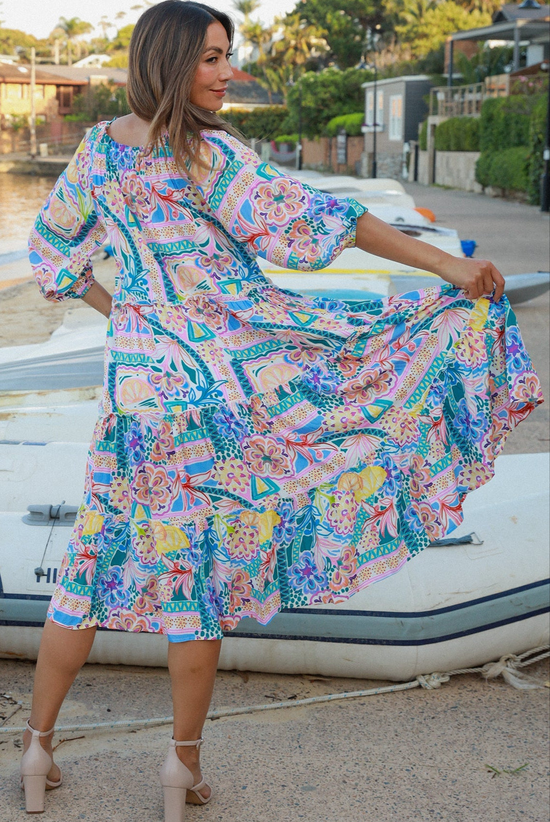 DREAMCATCHER | SIENNA HALF SLEEVE MIDI DRESS | Bohemian Love Runway