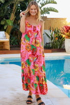 DREAMCATCHER | WILD POPPY SLIP MAXI DRESS PINK | Bohemian Love Runway