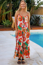 DREAMCATCHER | WILD POPPY SLIP MAXI DRESS WHITE | Bohemian Love Runway