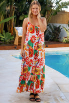 DREAMCATCHER | WILD POPPY SLIP MAXI DRESS WHITE | Bohemian Love Runway