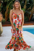 DREAMCATCHER | WILD POPPY SLIP MAXI DRESS WHITE | Bohemian Love Runway