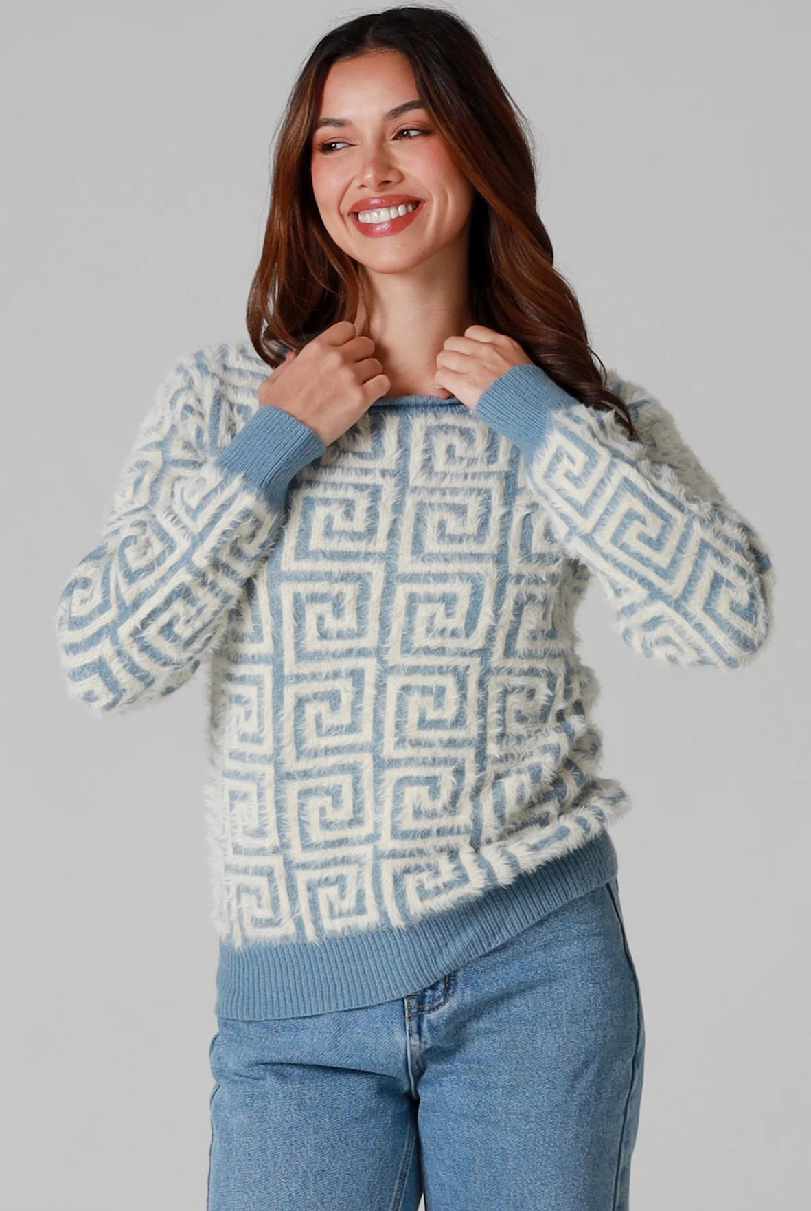 CHARLOTTE THE LABEL | ZIGGY KNIT BLUE | Bohemian Love Runway