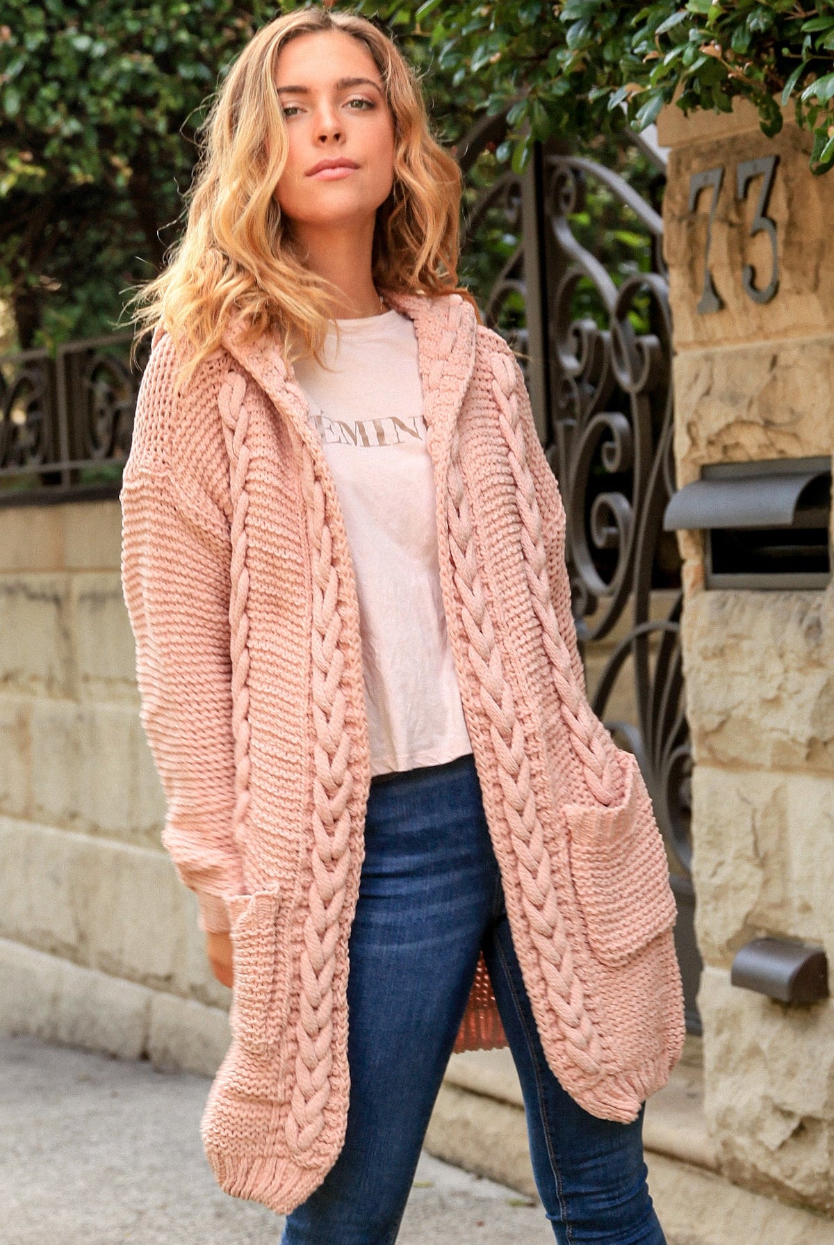 ISABELLA | HARMONY KNIT CARDIGAN PINK | Bohemian Love Runway