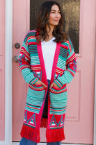 ISABELLA | BOBBIE KNIT CARDIGAN PINK FRINGE | Bohemian Love Runway
