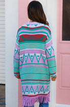 ISABELLA | BOBBIE KNIT CARDIGAN LILAC FRINGE | Bohemian Love Runway
