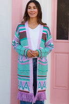 ISABELLA | BOBBIE KNIT CARDIGAN LILAC FRINGE | Bohemian Love Runway