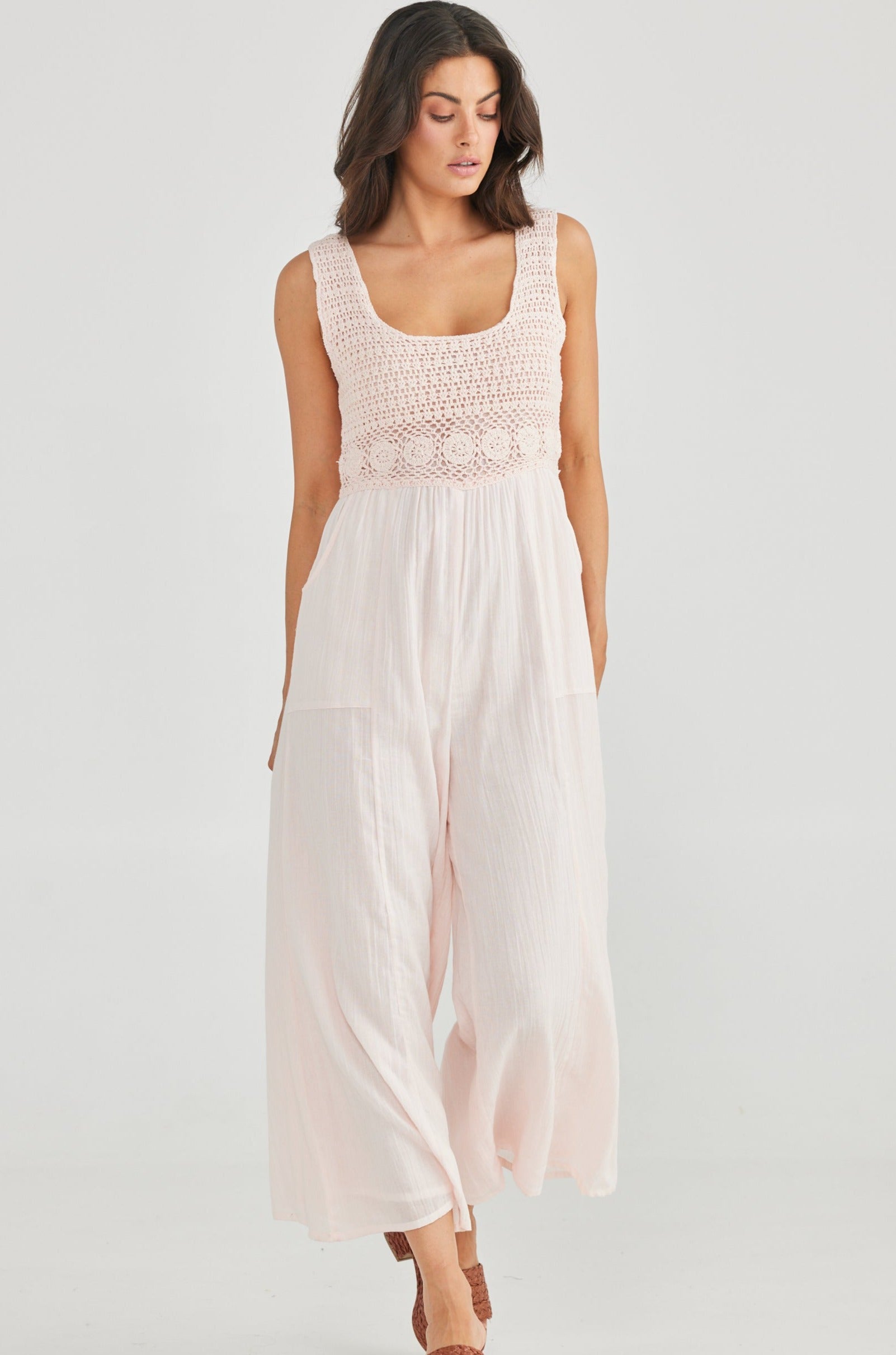 TALISMAN | FREEFALLING JUMPUSIT BALLET PINK | Bohemian Love Runway