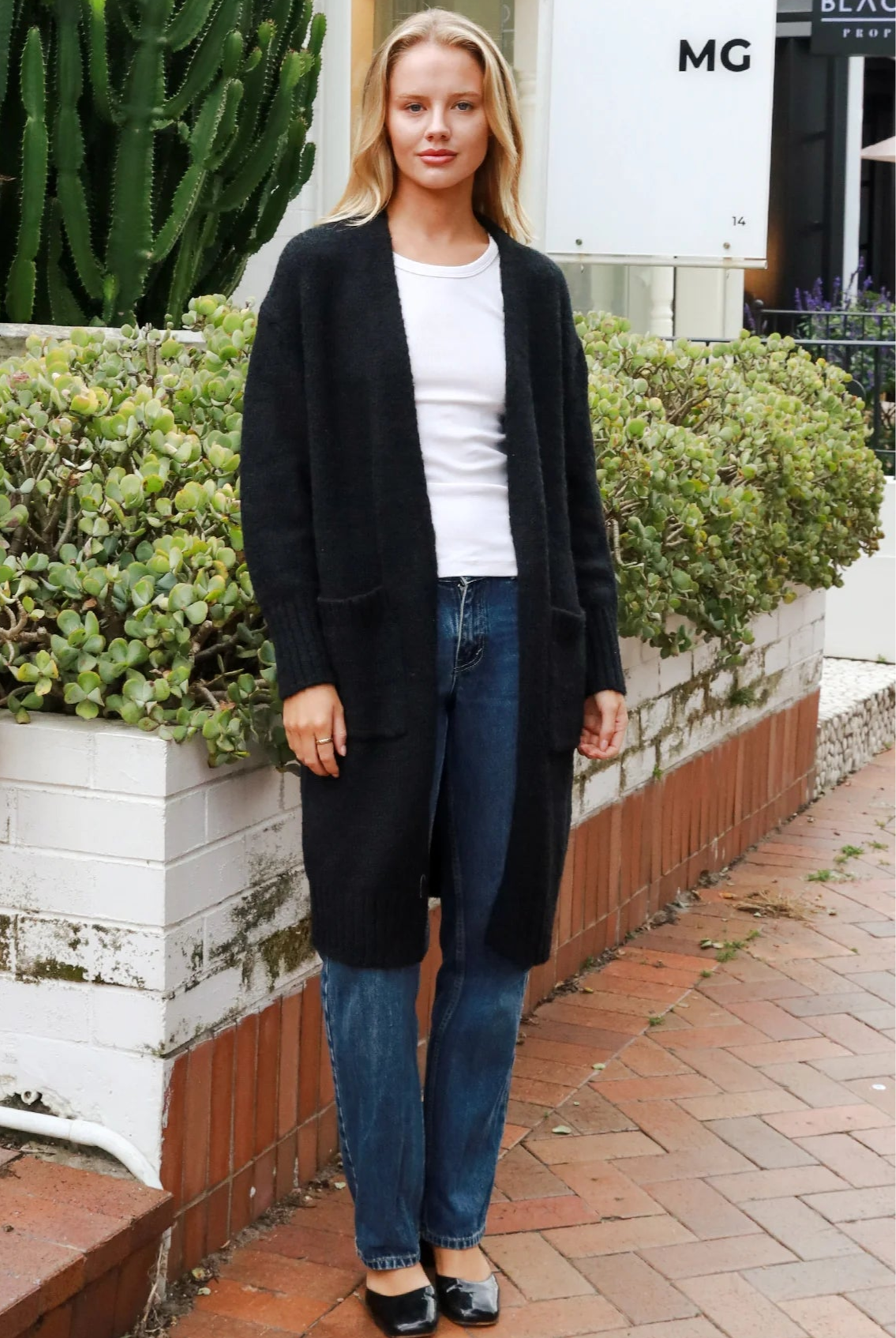 AVAMIA | HAZEL KNIT CARDIGAN BLACK | Bohemian Love Runway