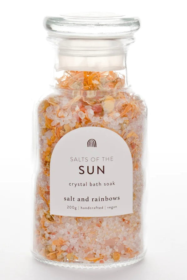 SALT AND RAINBOWS | SALTS OF SUN CRYSTAL BATH SOAK | Bohemian Love Runway