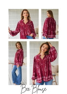 JAASE | RHUBARB KIVA BEE BLOUSE | Bohemian Love Runway