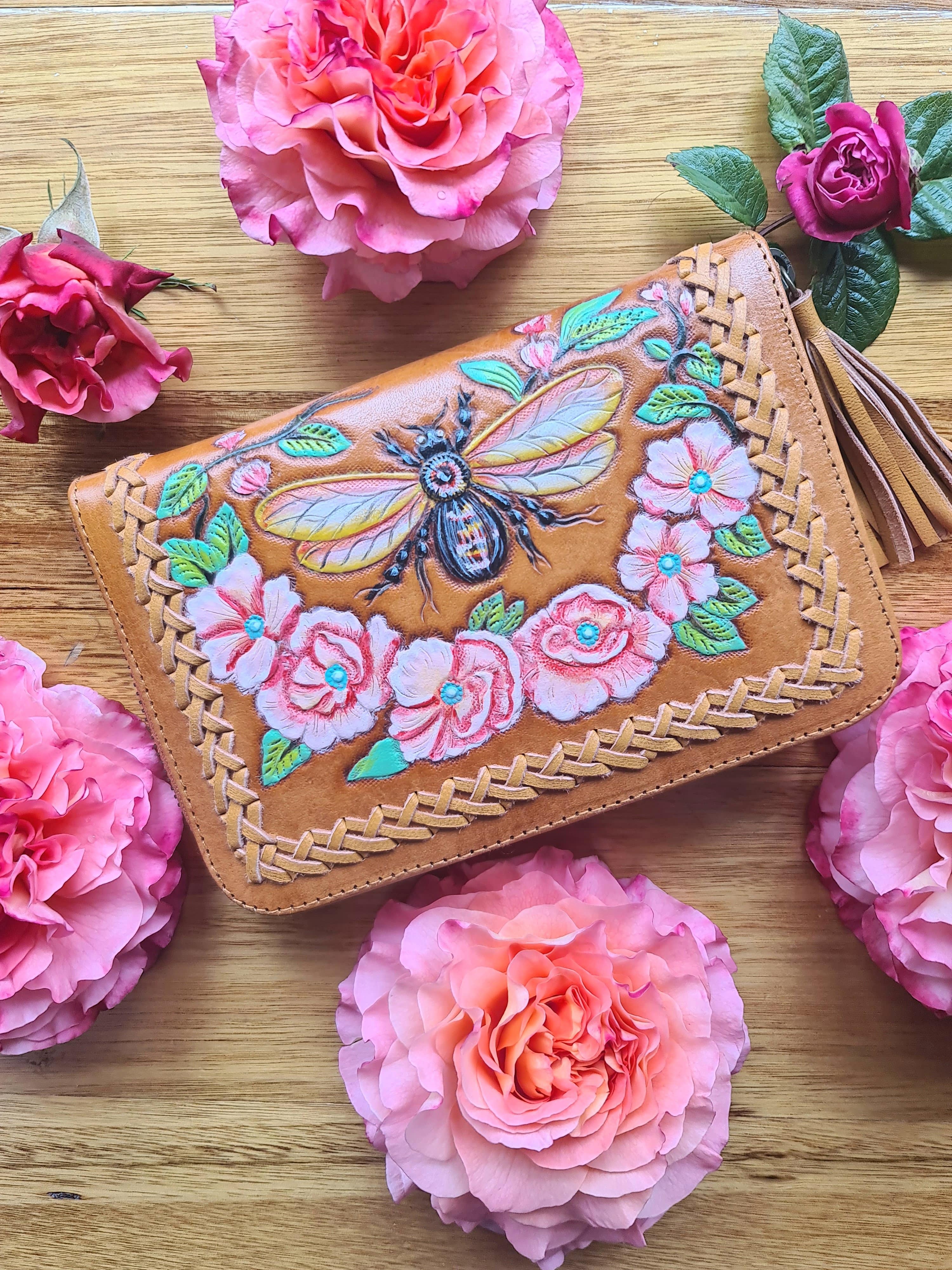 CELESTIAL GYPSY | BUMBLE BEE WALLET TAN | Bohemian Love Runway