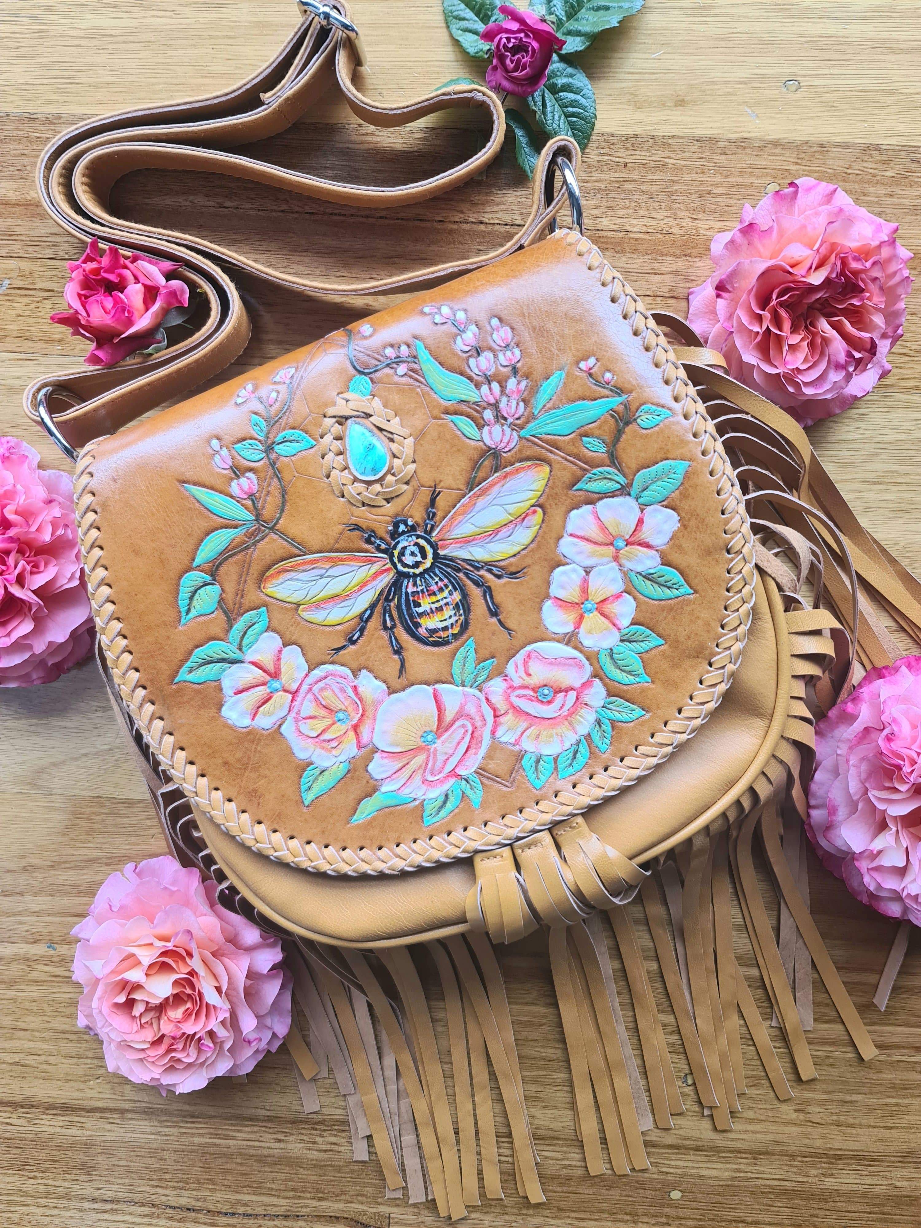 CELESTIAL GYPSY | BUMBLE BEE BAG TAN | Bohemian Love Runway