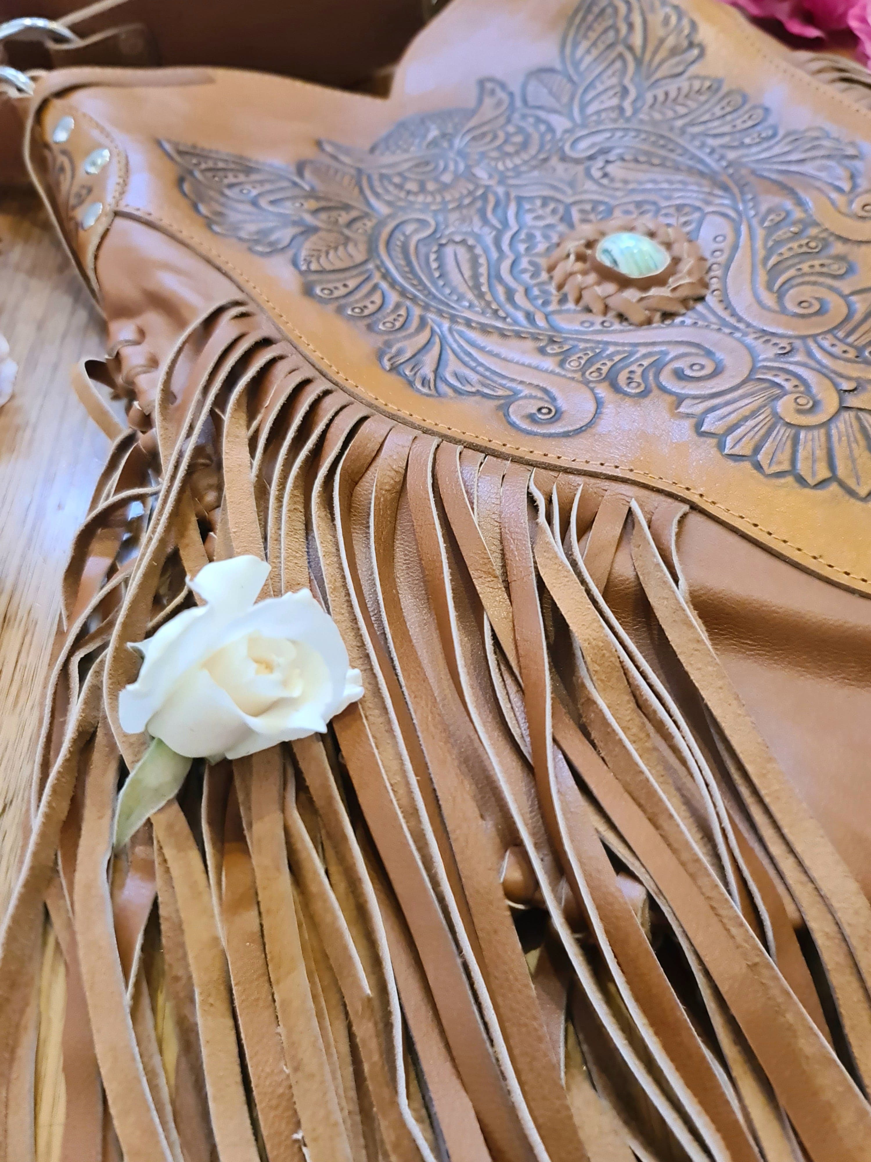 CELESTIAL GYPSY | OWL CROSS BODY BAG TAN | Bohemian Love Runway