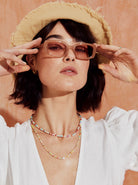 ANGELS WHISPER | PORTIA RECTANGULAR SUNGLASSES LATTE | Bohemian Love Runway