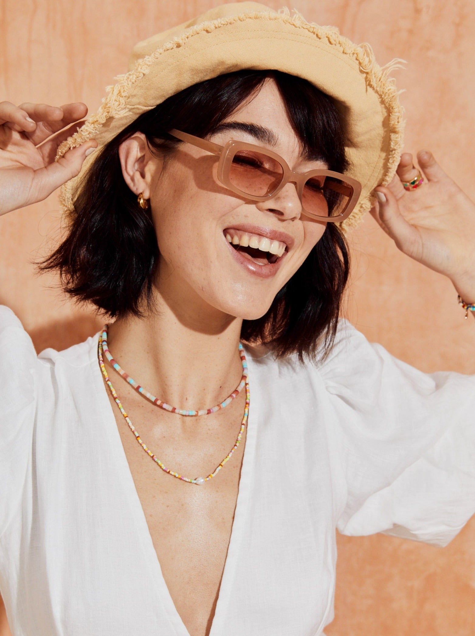 ANGELS WHISPER | PORTIA RECTANGULAR SUNGLASSES LATTE | Bohemian Love Runway