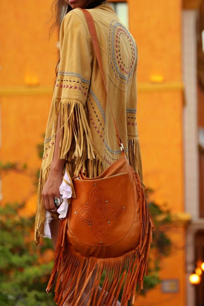 MAHIYA | SIENNA BOHO BAG TAN | Bohemian Love Runway