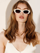 ANGELS WHISPER | RUBY RETRO OVAL FRAME SUNGLASSES CAMEL | Bohemian Love Runway