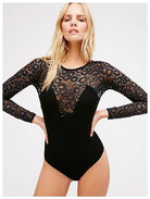 FOR LOVE AND LEMONS SKIVVIES | DAISY BODYSUIT BLACK | Bohemian Love Runway