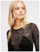 FOR LOVE AND LEMONS SKIVVIES | DAISY BODYSUIT BLACK | Bohemian Love Runway