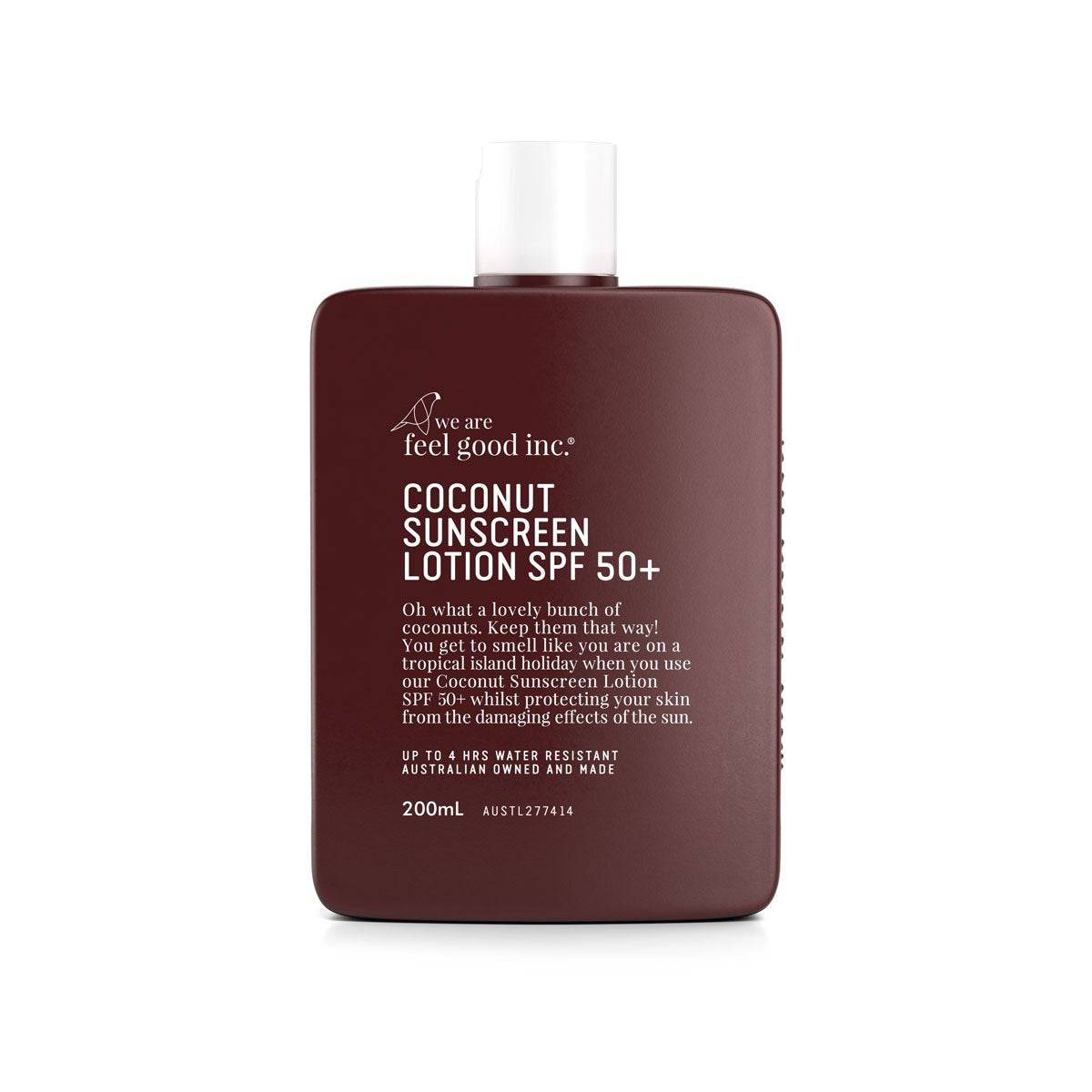 FEEL GOOD INC | COCONUT SUNSCREEN LOTION SPF 50+ | Bohemian Love Runway