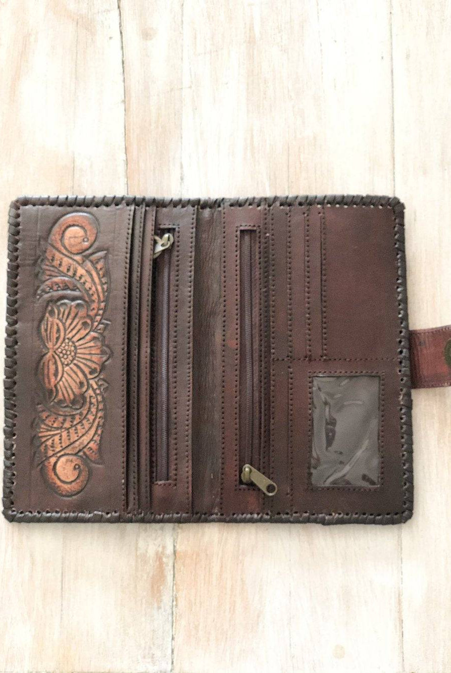 HOUSE OF SKYE | SUNFLOWER LEATHER WALLET | Bohemian Love Runway