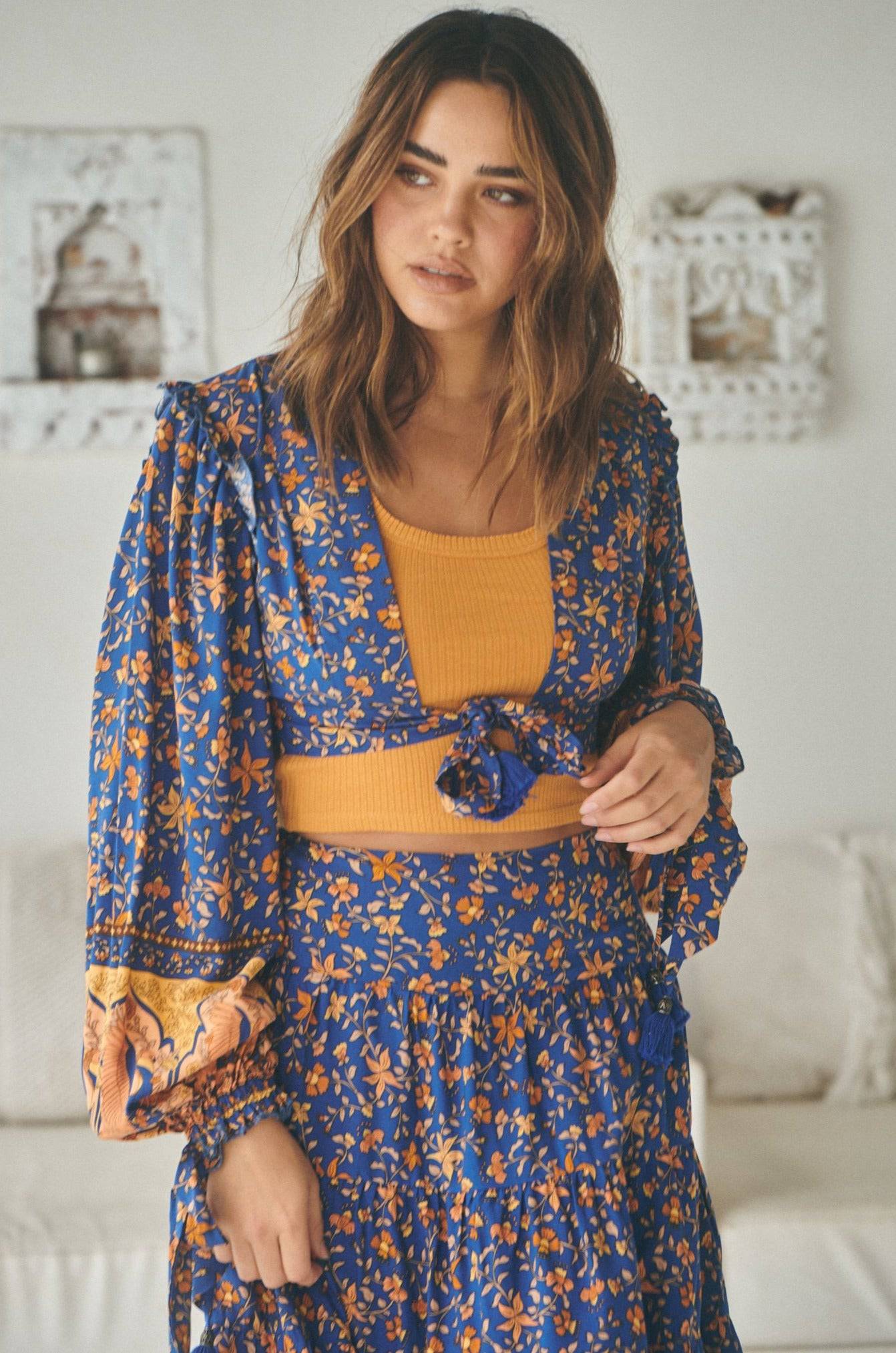 JAASE | MIDNIGHT BLUE TULIP BOLERO | Bohemian Love Runway