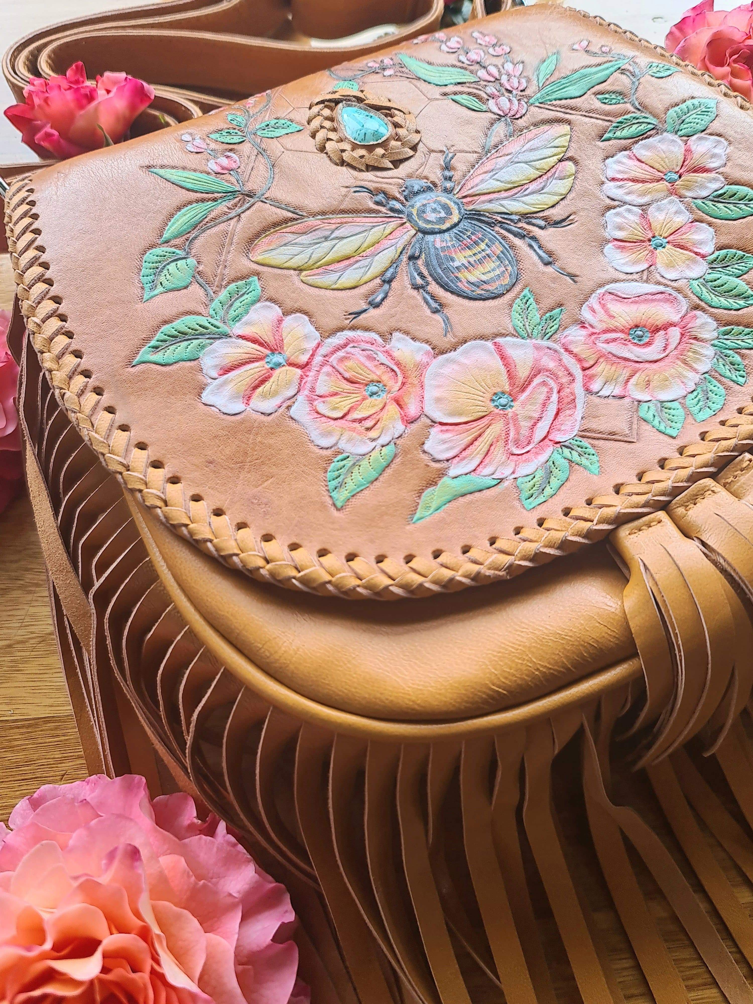 CELESTIAL GYPSY | BUMBLE BEE BAG TAN | Bohemian Love Runway