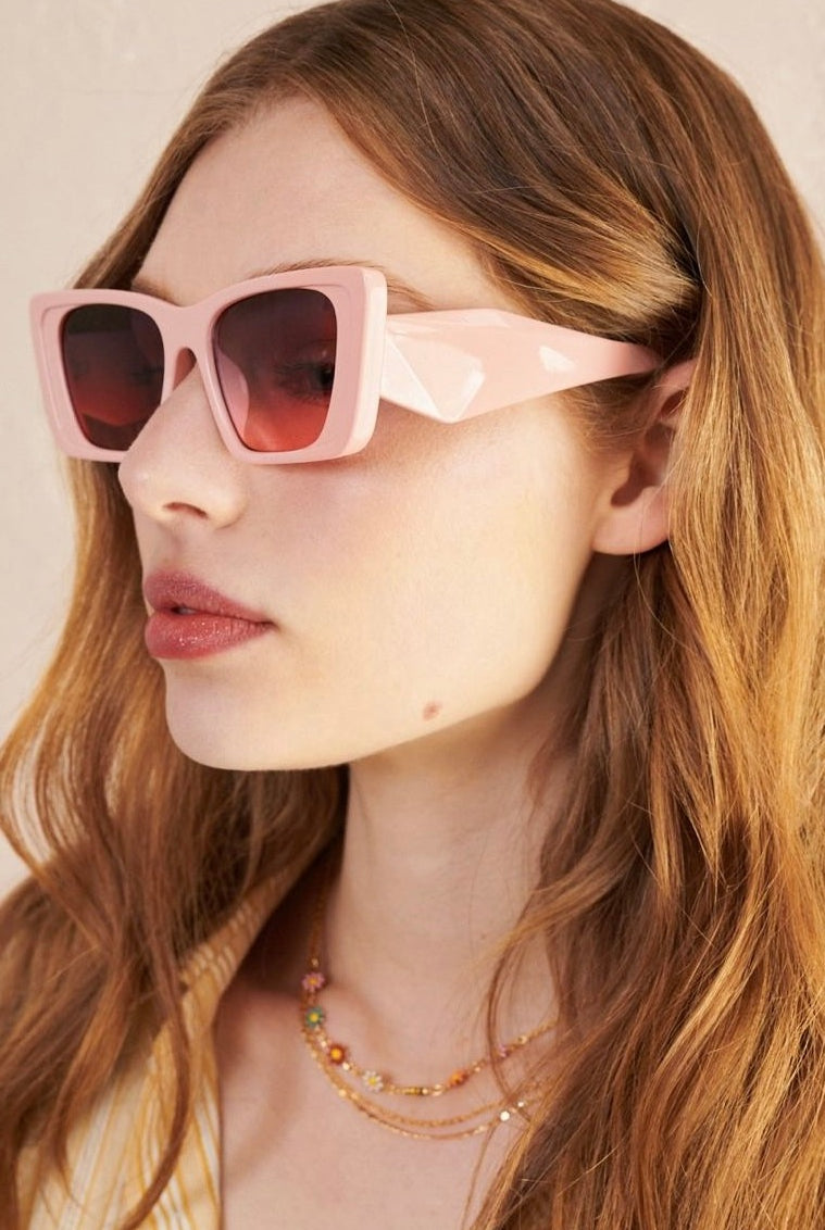 ANGELS WHISPER | LOU OVERSIZED CAT EYE SUNGLASSES PINK | Bohemian Love Runway