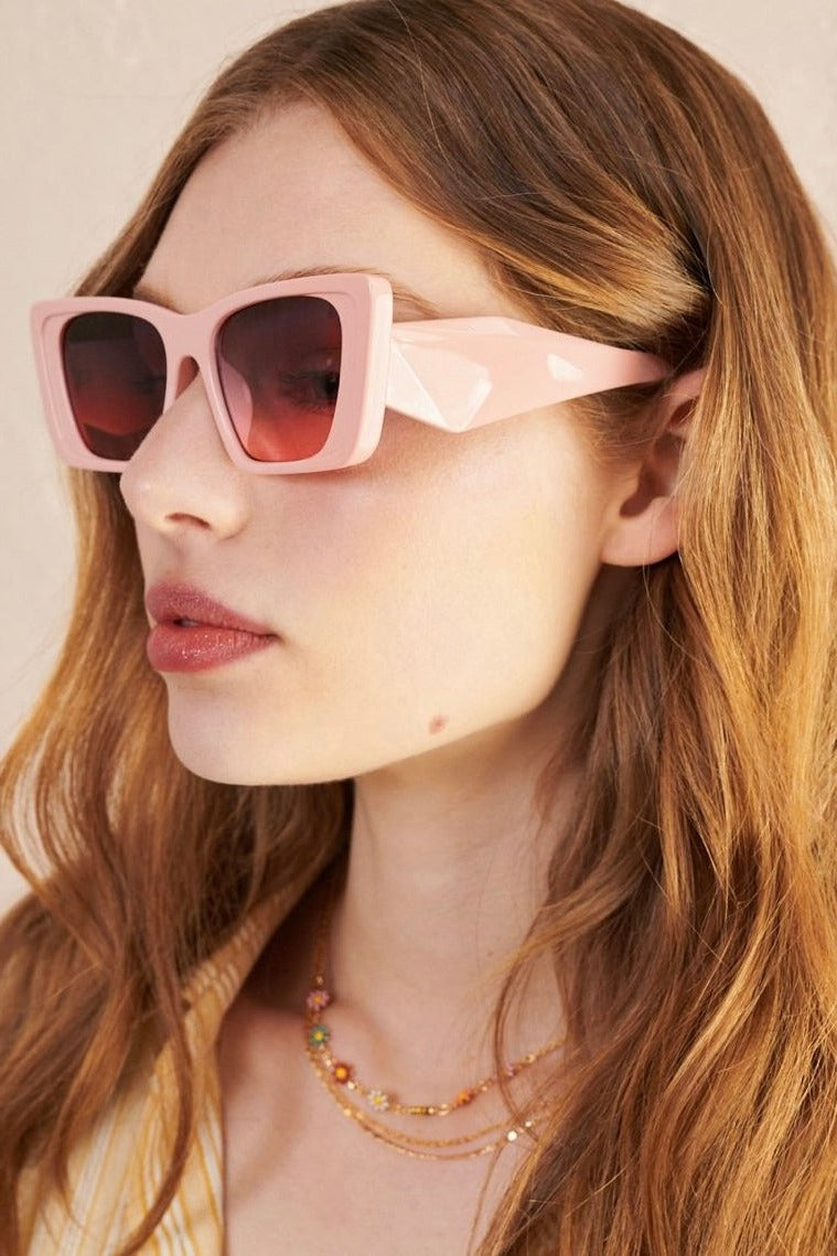 ANGELS WHISPER | LOU OVERSIZED CAT EYE SUNGLASSES PINK | Bohemian Love Runway