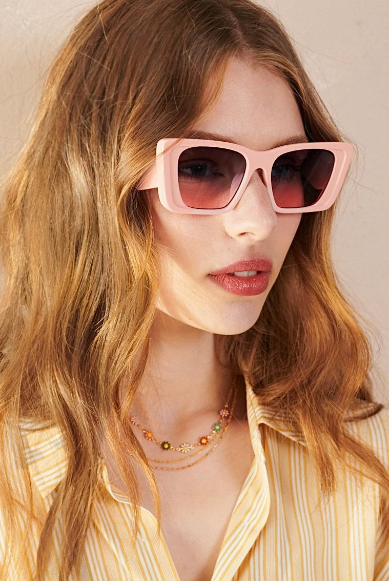 ANGELS WHISPER | LOU OVERSIZED CAT EYE SUNGLASSES PINK | Bohemian Love Runway
