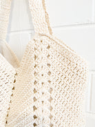 ANGELS WHISPER | EVERYDAY KNITTED CROCHET BAG OATMEAL | Bohemian Love Runway
