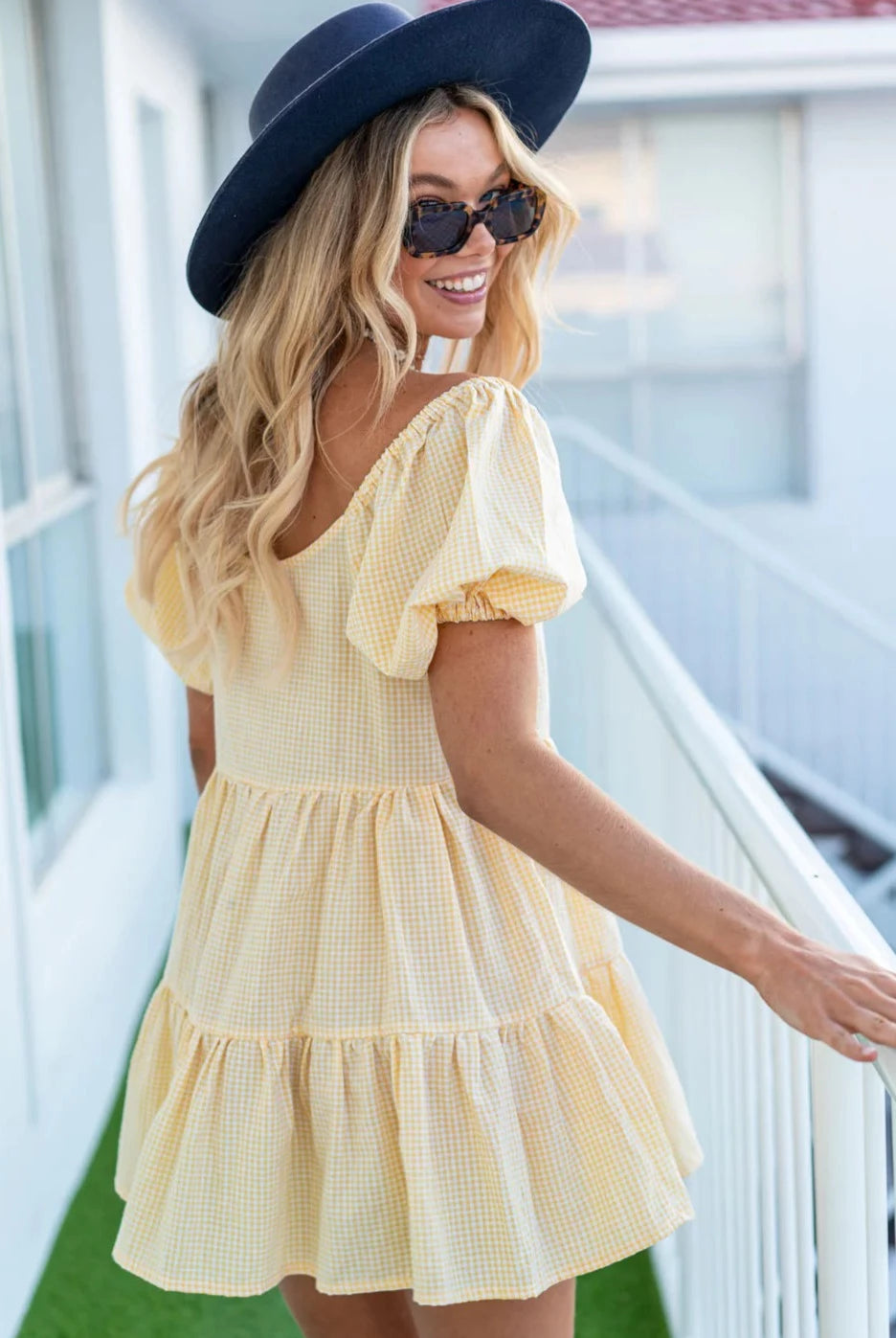 BAREFOOT BLONDE | ELLA PUFF SLEEVE MINI DRESS | Bohemian Love Runway
