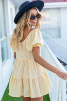 BAREFOOT BLONDE | ELLA PUFF SLEEVE MINI DRESS | Bohemian Love Runway