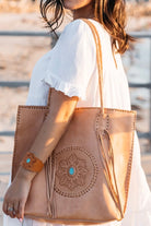SHOE SHU | GYPSY TOTE BAG TAN | Bohemian Love Runway