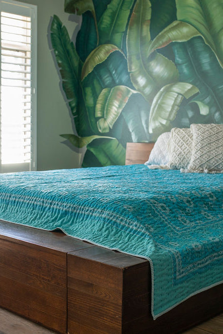 HOUSE OF SKYE | WOODSTOCK QUILT RASPBERRY BLUEBIRD | Bohemian Love Runway