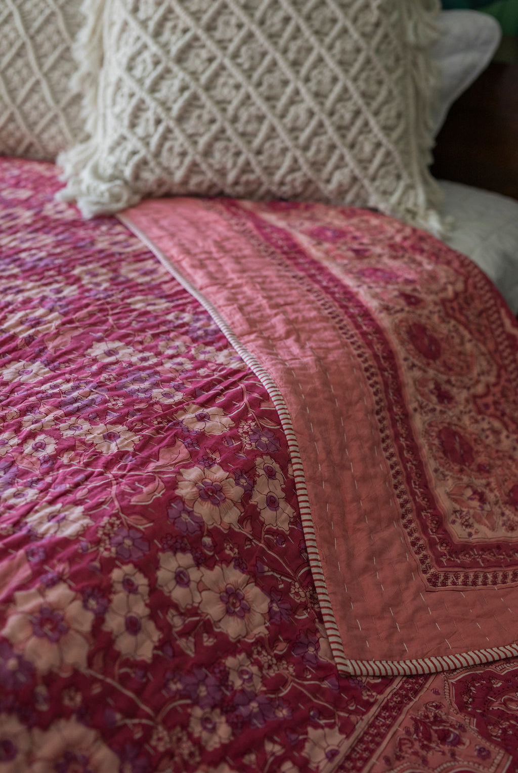 HOUSE OF SKYE | WOODSTOCK QUILT RASPBERRY | Bohemian Love Runway