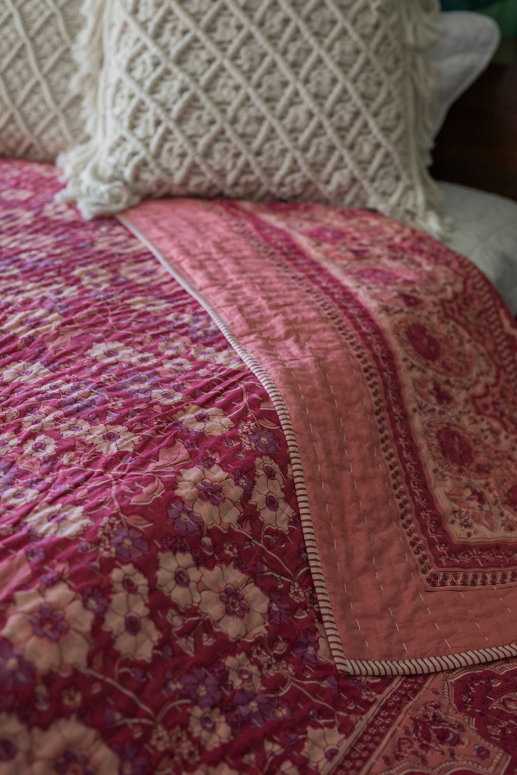 HOUSE OF SKYE | WOODSTOCK QUILT RASPBERRY | Bohemian Love Runway