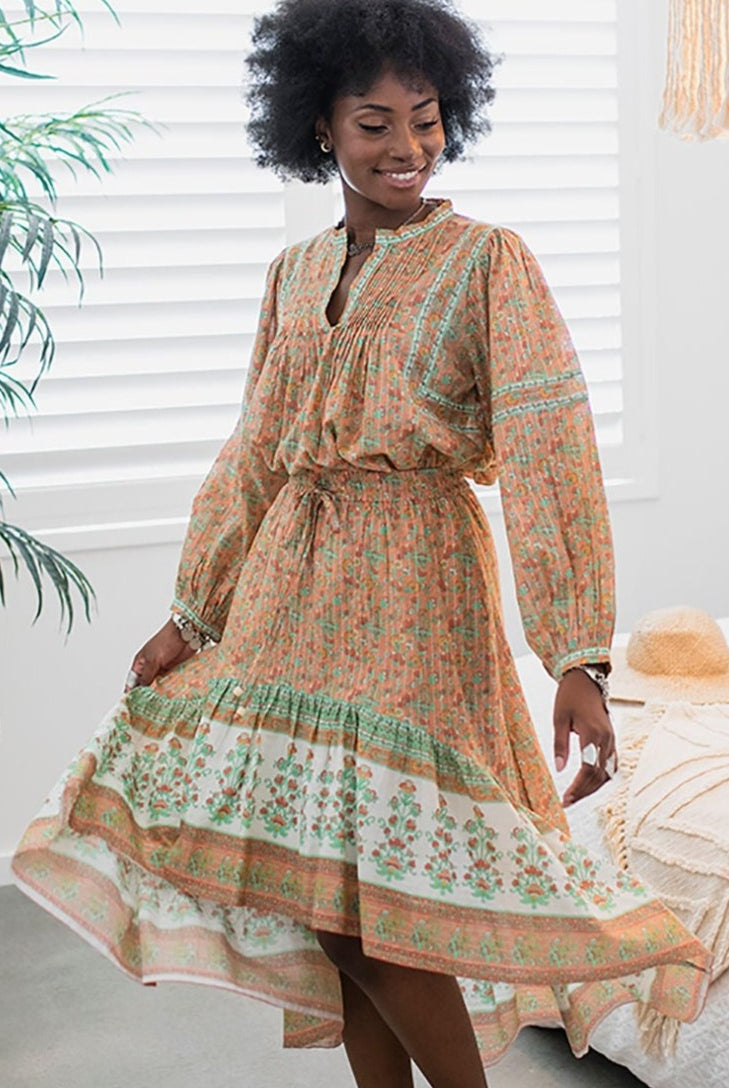 HOUSE OF SKYE | FLOWERING MEADOWS SKIRT WILD POPPY | Bohemian Love Runway