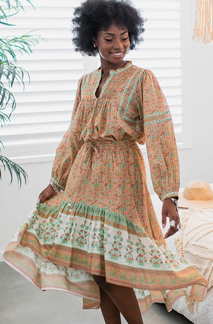 HOUSE OF SKYE | FLOWERING MEADOWS SKIRT WILD POPPY | Bohemian Love Runway