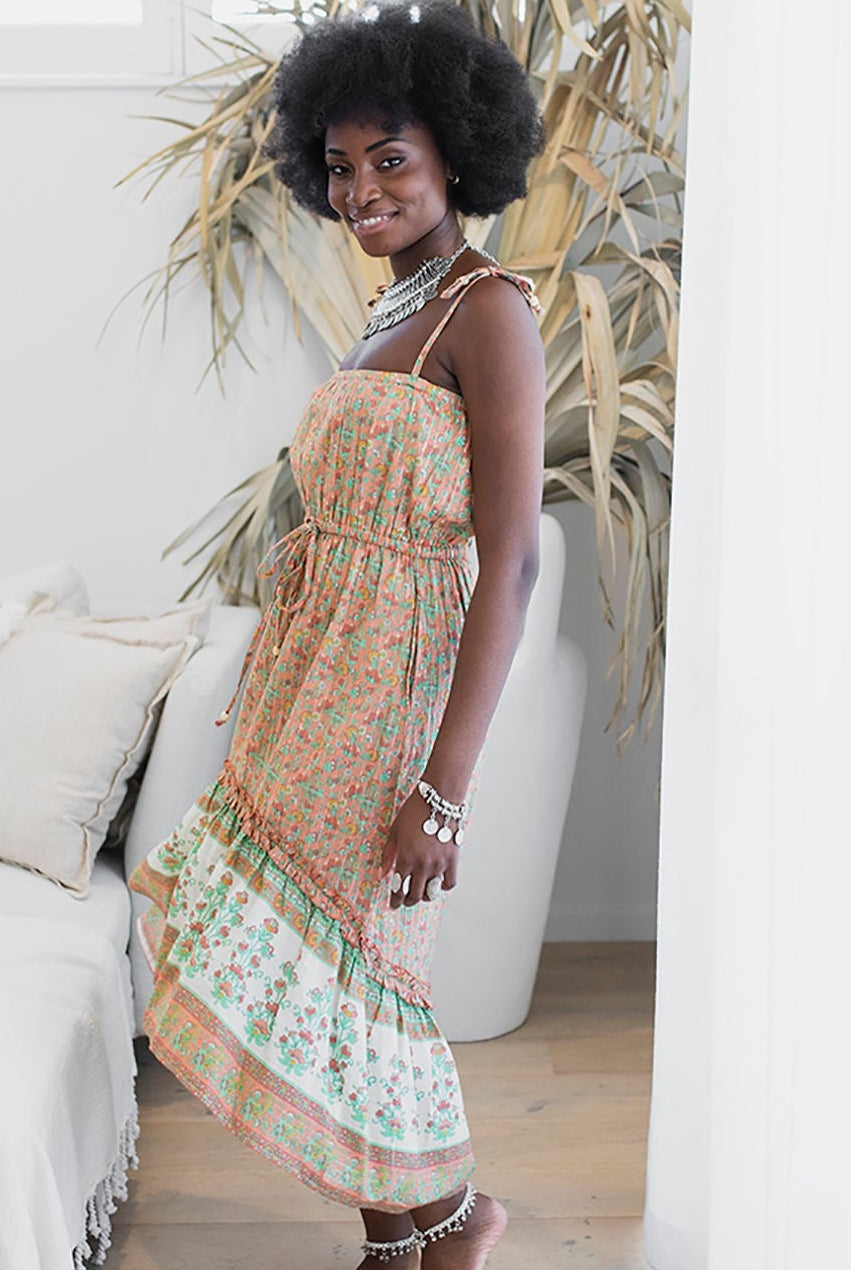 HOUSE OF SKYE | FLOWERING MEADOW MAXI DRESS WILD POPPY | Bohemian Love Runway