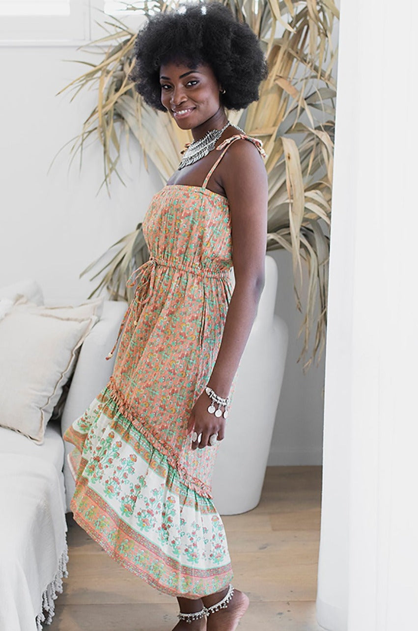 HOUSE OF SKYE | FLOWERING MEADOW MAXI DRESS WILD POPPY | Bohemian Love Runway