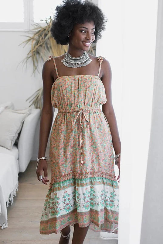 HOUSE OF SKYE | FLOWERING MEADOW MAXI DRESS WILD POPPY | Bohemian Love Runway