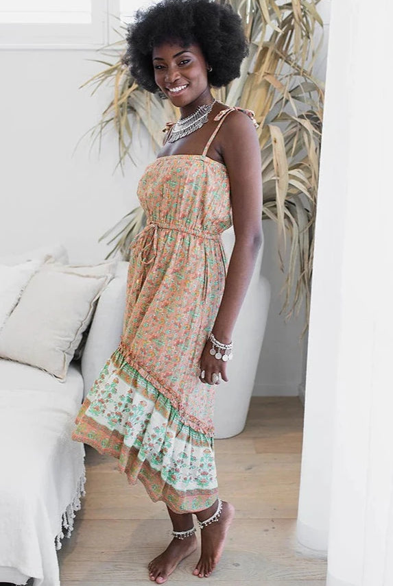 HOUSE OF SKYE | FLOWERING MEADOW MAXI DRESS WILD POPPY | Bohemian Love Runway