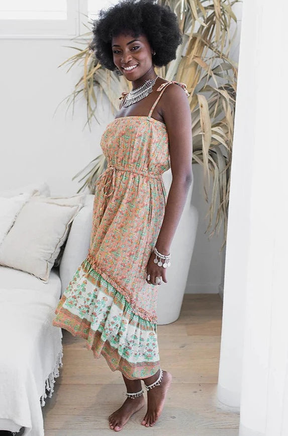 HOUSE OF SKYE | FLOWERING MEADOW MAXI DRESS WILD POPPY | Bohemian Love Runway