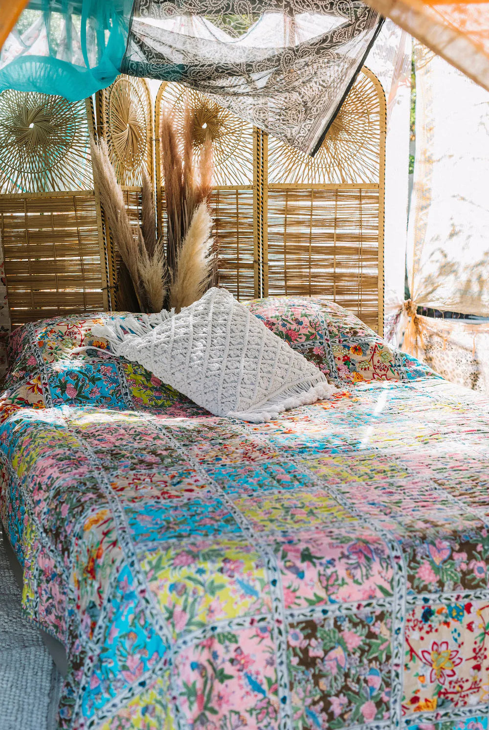 HOUSE OF SKYE | NEW ROMANTIC PATCHWORK QUILT | Bohemian Love Runway